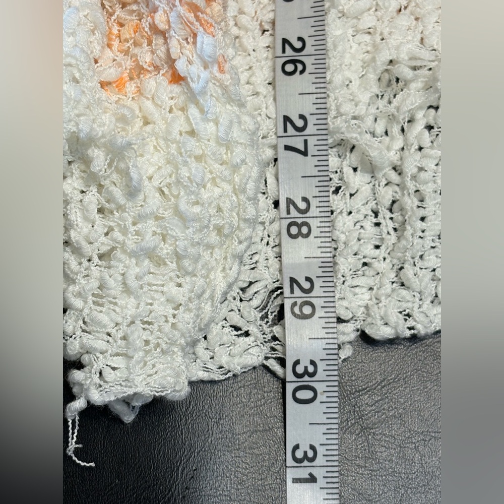 POL Crochet peach and white Oversized Comfy Sweater NWT size Medium - Picture 13 of 15